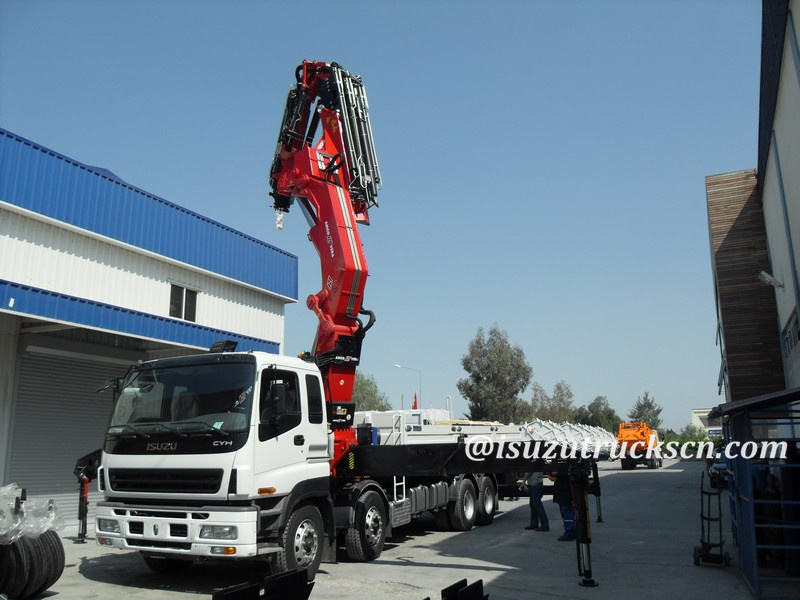 Isuzu Truck with crane Telescopic boom crane Isuzu cargo body crane lorry trucks