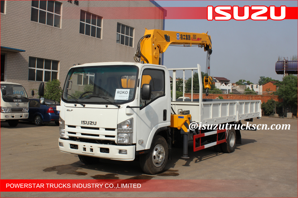Quality Isuzu brand 5 TonS Hydraulic Lifting Truck Mounted Crane