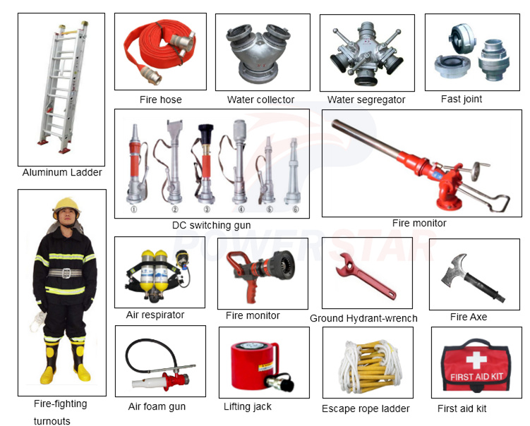 Accesorios para equipos de camiones contra incendios Isuzu