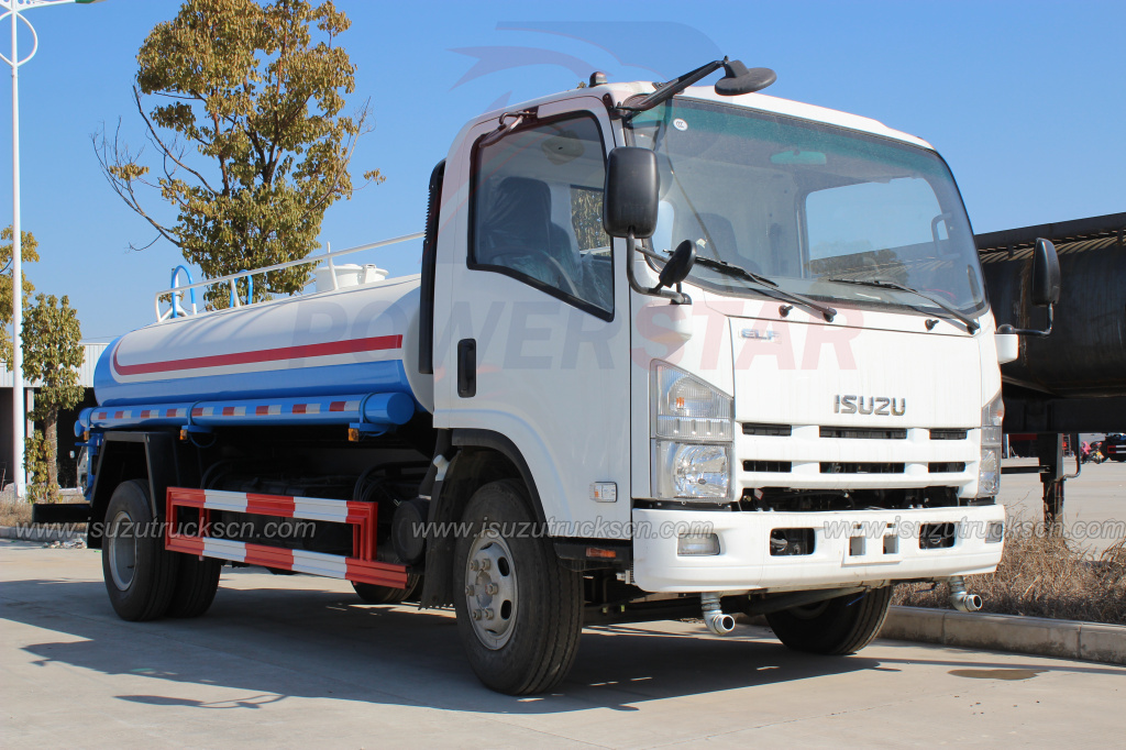 Camión cisterna de riego japonés 7000L 8000L ELF Isuzu, camión springkler callejero