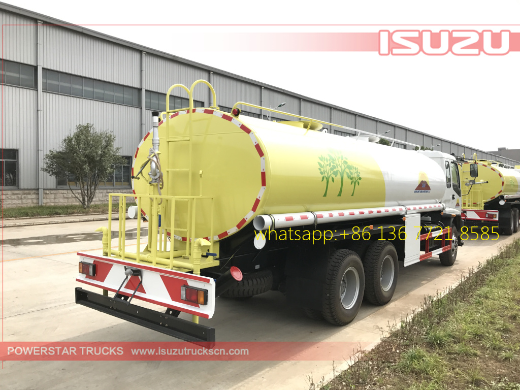 Rear right pictures of 20cbm Water Tanker Isuzu FVZ watering vehicle 