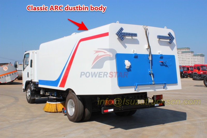 classic ARC dustbin body design for street sweeper truck