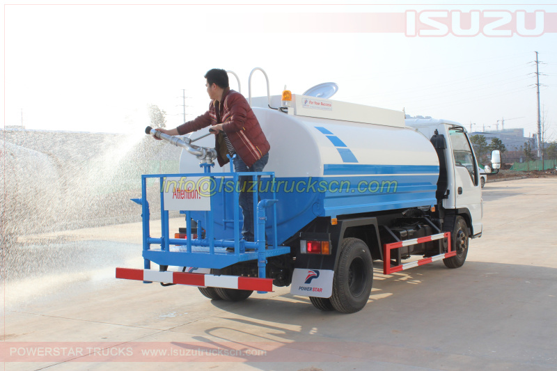 Camiones cisterna Water Bowsers Isuzu ELF 5,000 litros especificaciones e imágenes