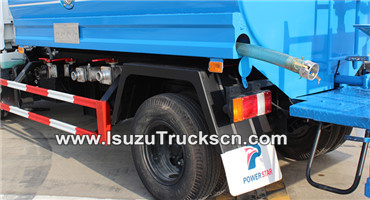 Discharge hose and hose box for water tanker Isuzu 5000L