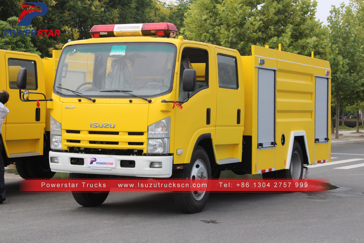 Ghana Water Fire Service vehicle 5000L Foam Fire fighting truck Isuzu