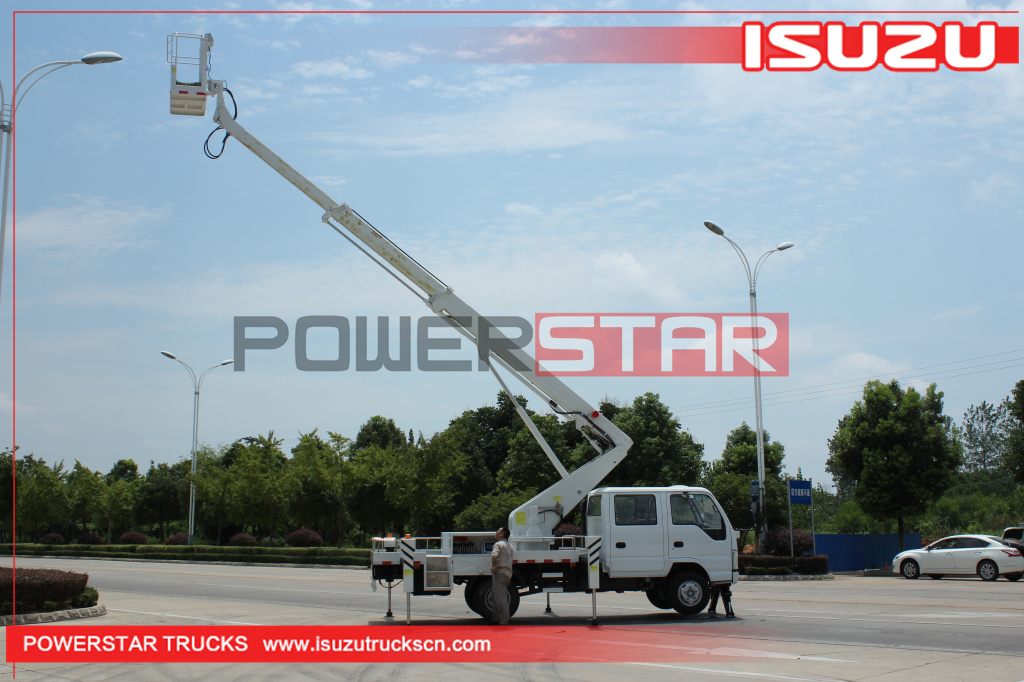 16m Stiff Boom Lift Trucks ISUZU overhead working vehicle