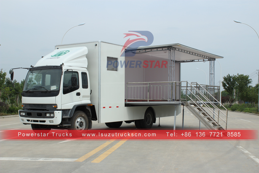 ISUZU Outdoor Election Vote Car Mobile Advertising Show Truck with Foldable Stage