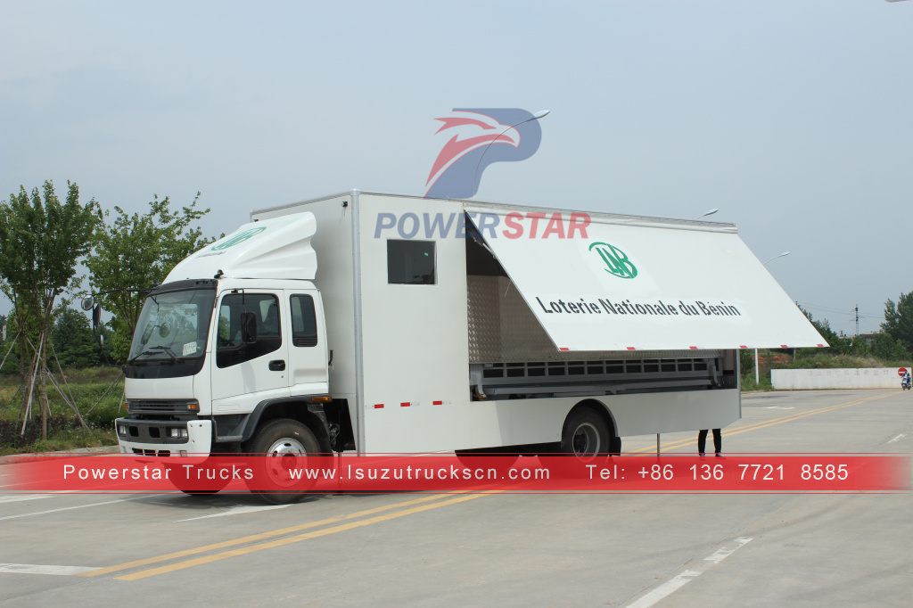 ISUZU Outdoor Election Vote Car Mobile Advertising Show Truck with Foldable Stage