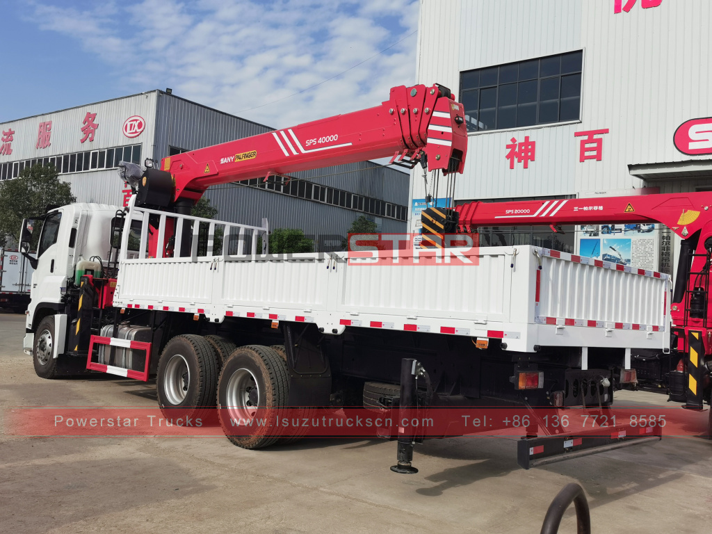 Myanmar Original ISUZU GIGA Cargo Truck Crane With Cranes Mounted 16Ton Palfinger SPS40000 Telescopic Boom Crane
