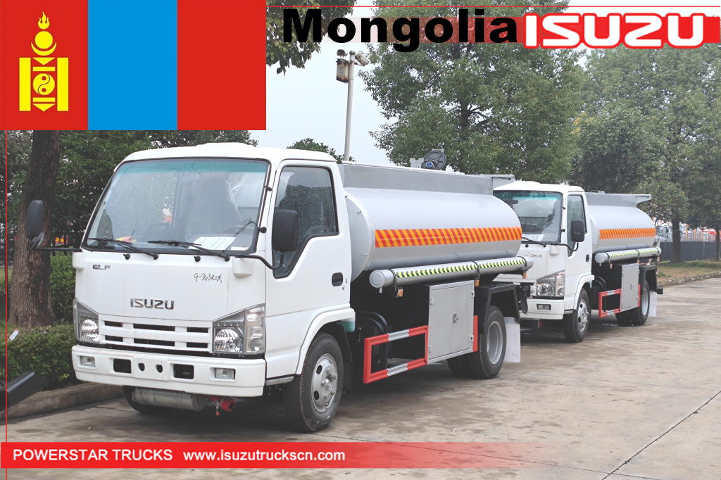 Mongolia ISUZU 100P/Elf Factory Price Diesel Petrol Refueling Oil Transport Tank trucks