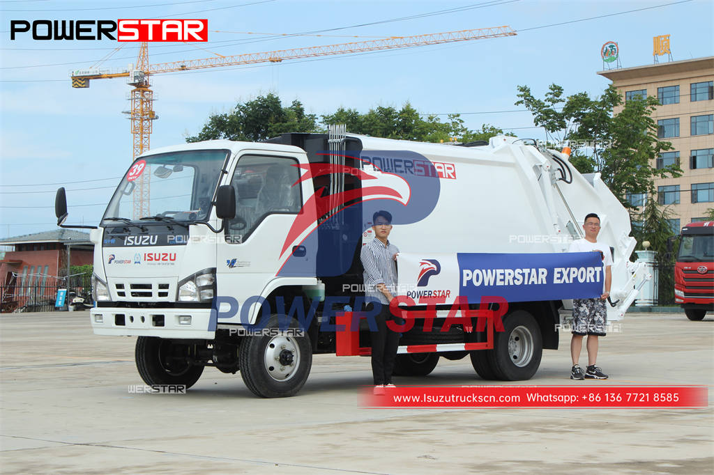 ISUZU 600P garbage compactor truck for sale