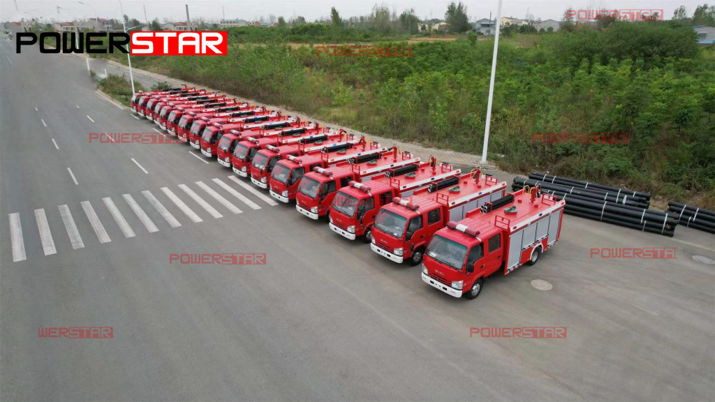 Japanese chassis ISUZU Fire fighting Truck with water tanker and water foam tanker for fire Emergency Rescuing