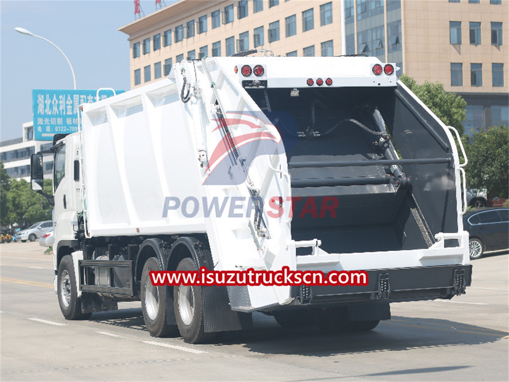 Isuzu refuse compactor trucks 22cbm export to Jordan