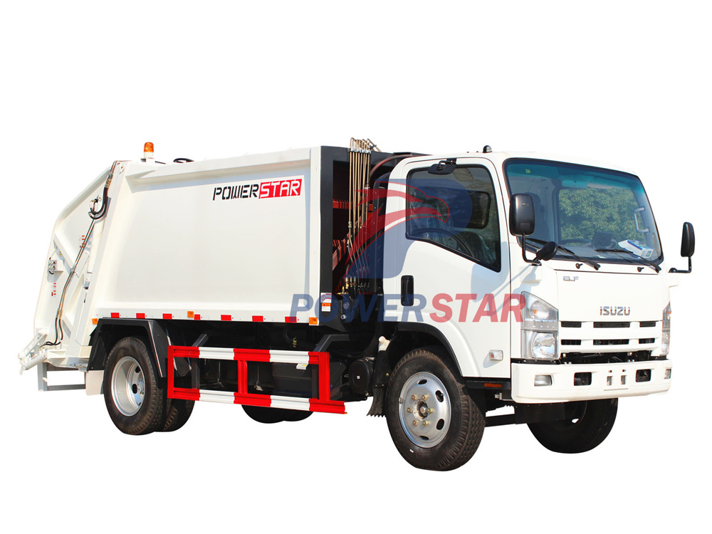 Isuzu garbage compactor truck
