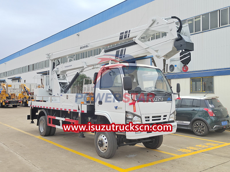ISUZU NKR 4x4 manlifter truck