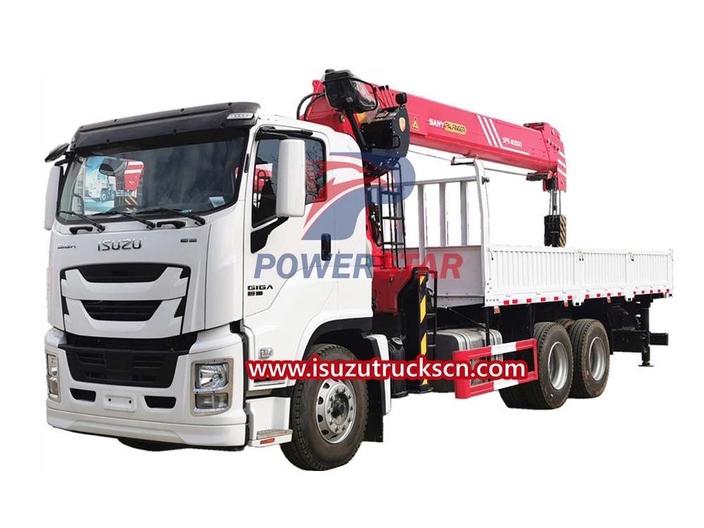 Isuzu Giga boom crane truck SPS40000