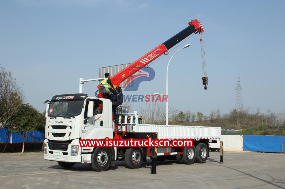 Isuzu Giga hydraulic stiff boom loader crane Palfinger SPS25000
