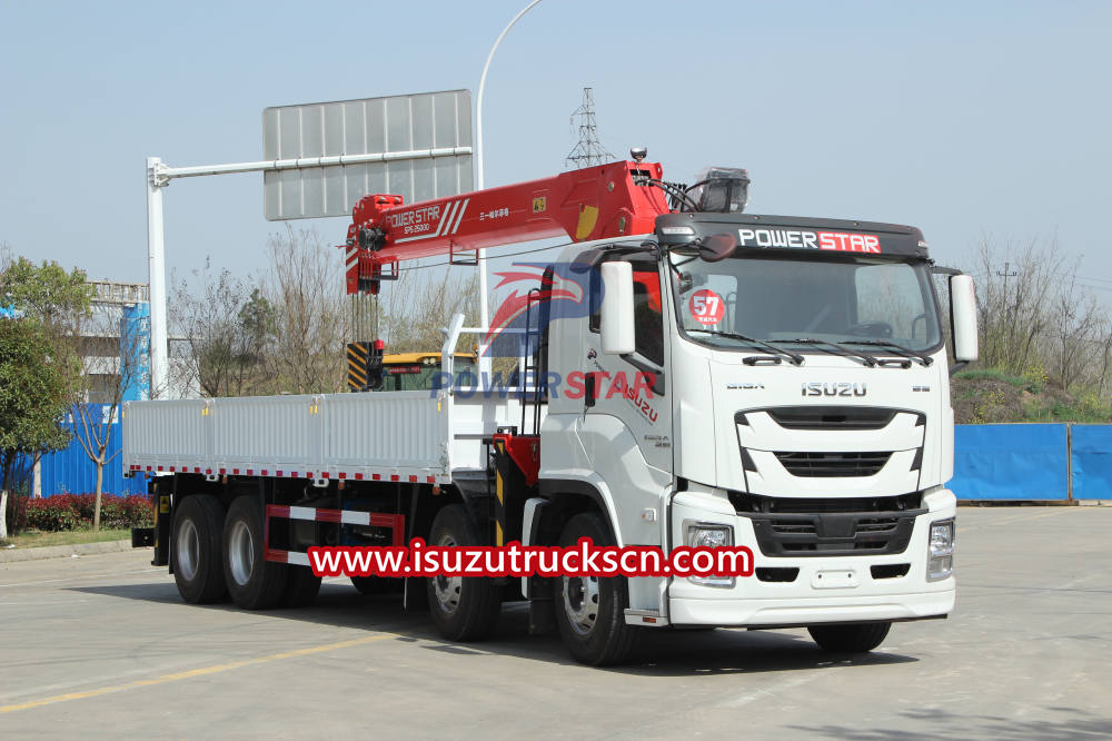 Isuzu Giga hydraulic stiff boom loader crane Palfinger SPS25000