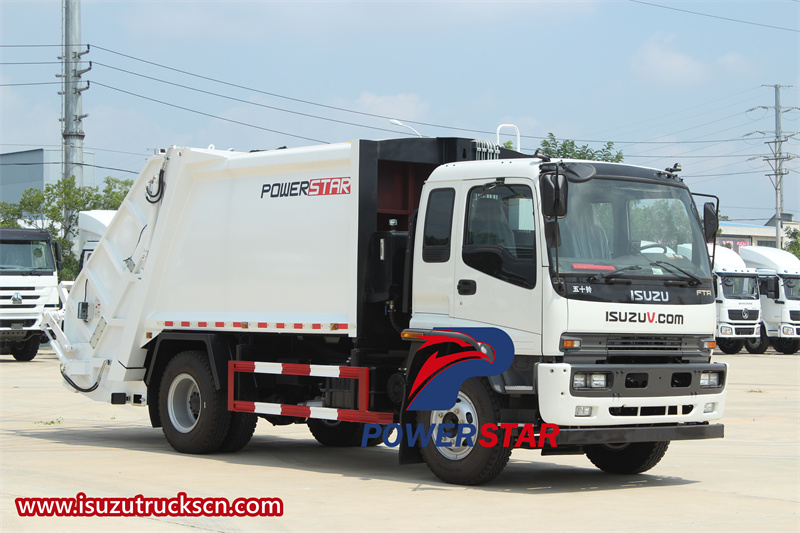 isuzu FTR rear loader compactor truck