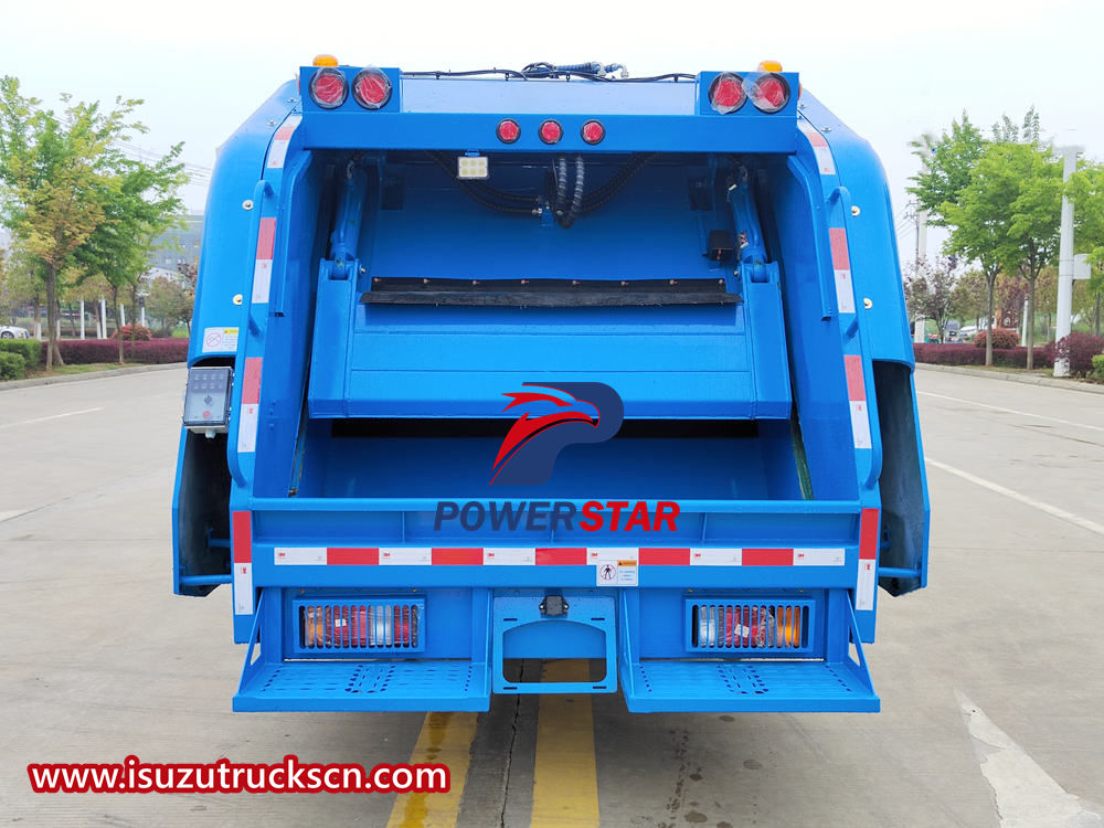 Isuzu rear loader garbage truck