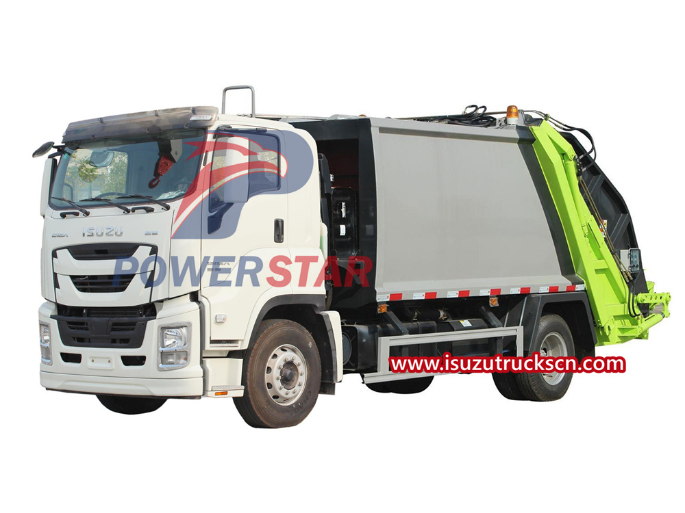 common painting for export Isuzu refuse compactor trucks