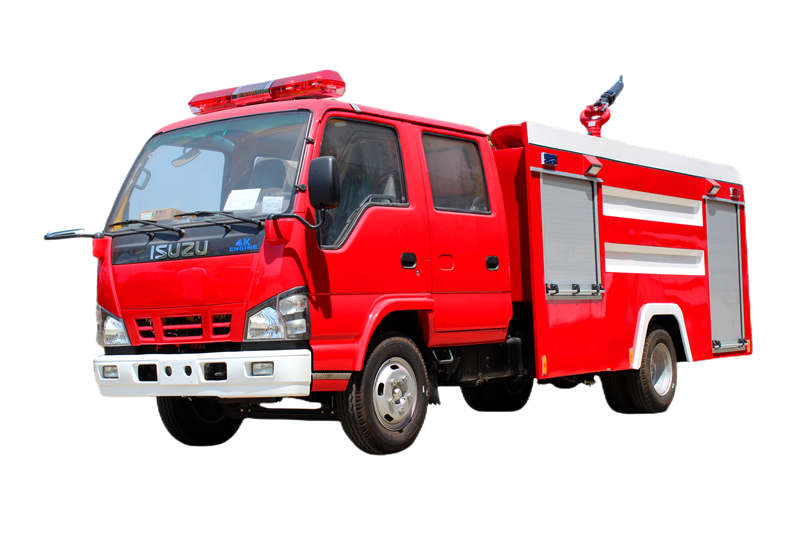 What is the feature of isuzu 600P double cabin fire truck