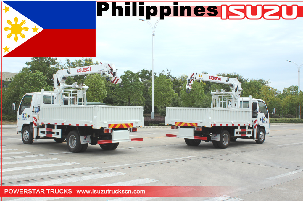 Philippines - 2 units ISUZU Manlifter with Basket Crane