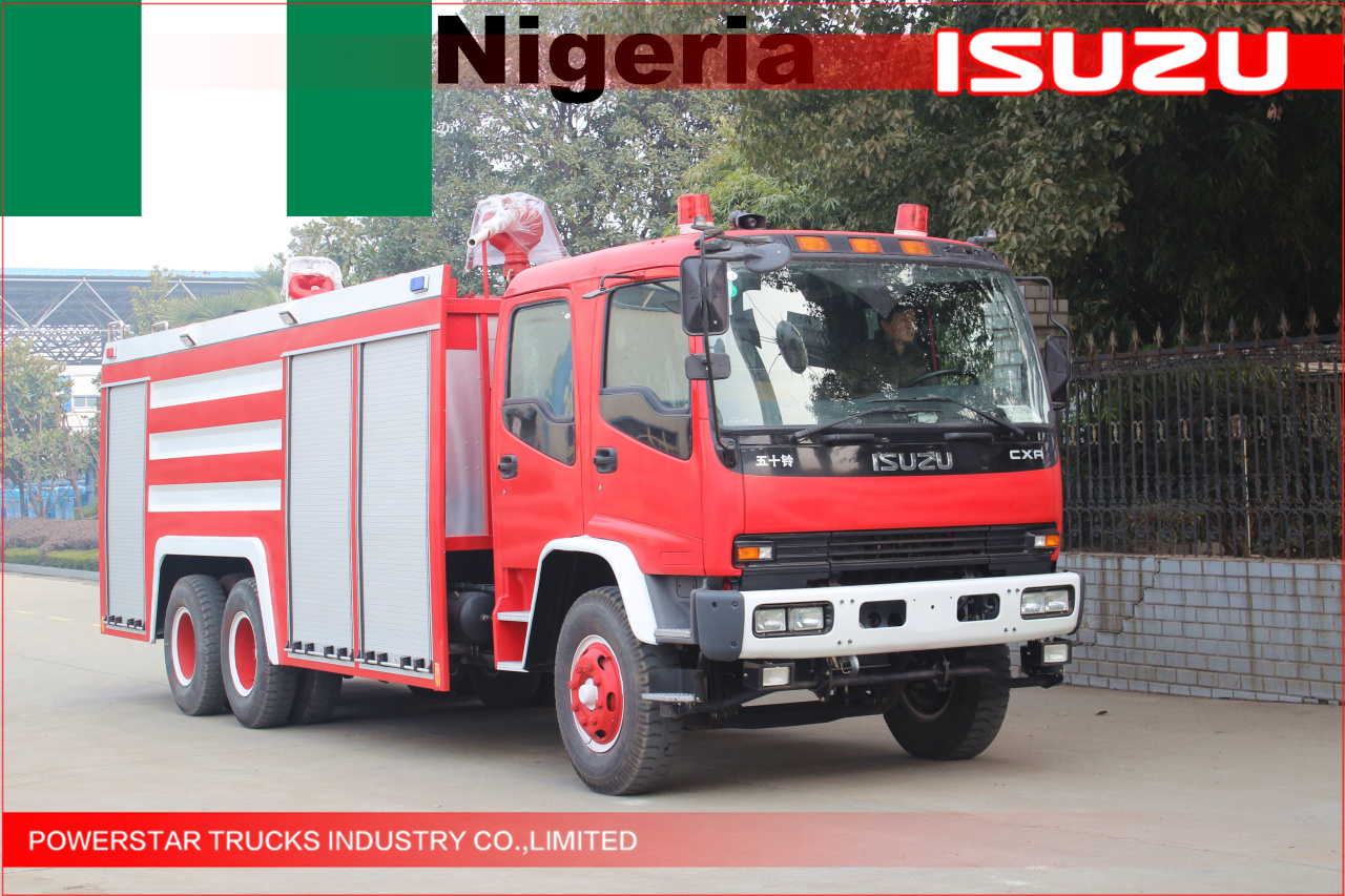 3untis Heavy Isuzu Foam Fire truck for Nigeria