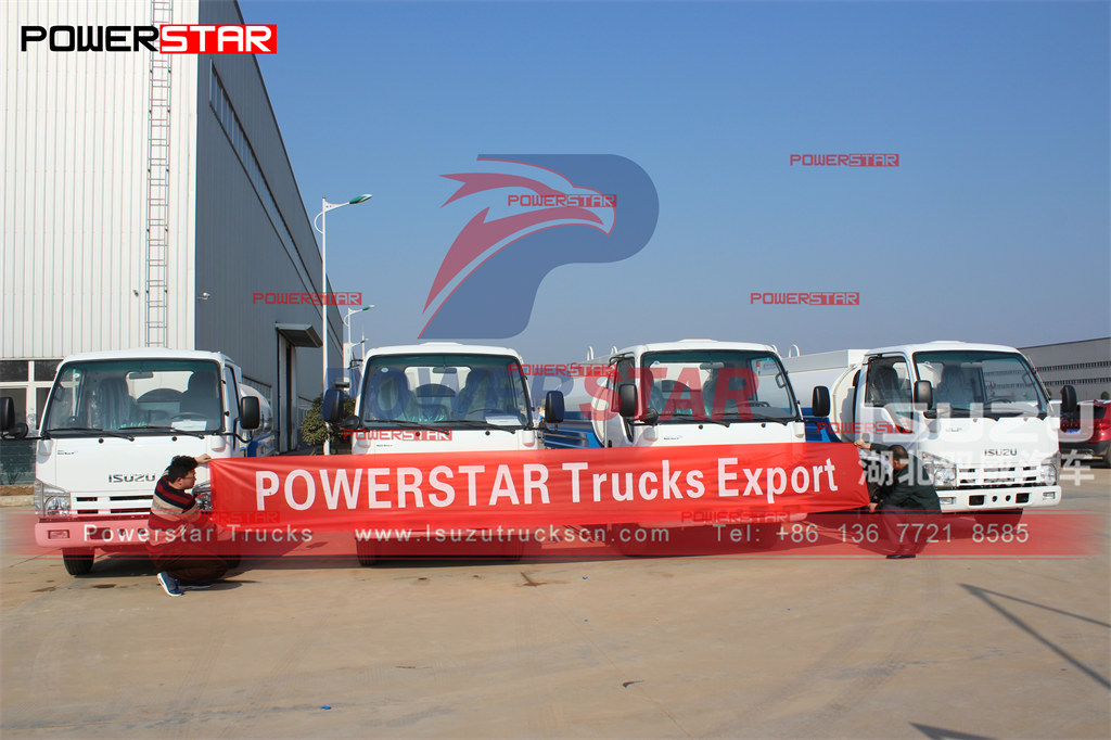 ISUZU 5000L water sprinkler tanker truck water bowser export to Myanmar