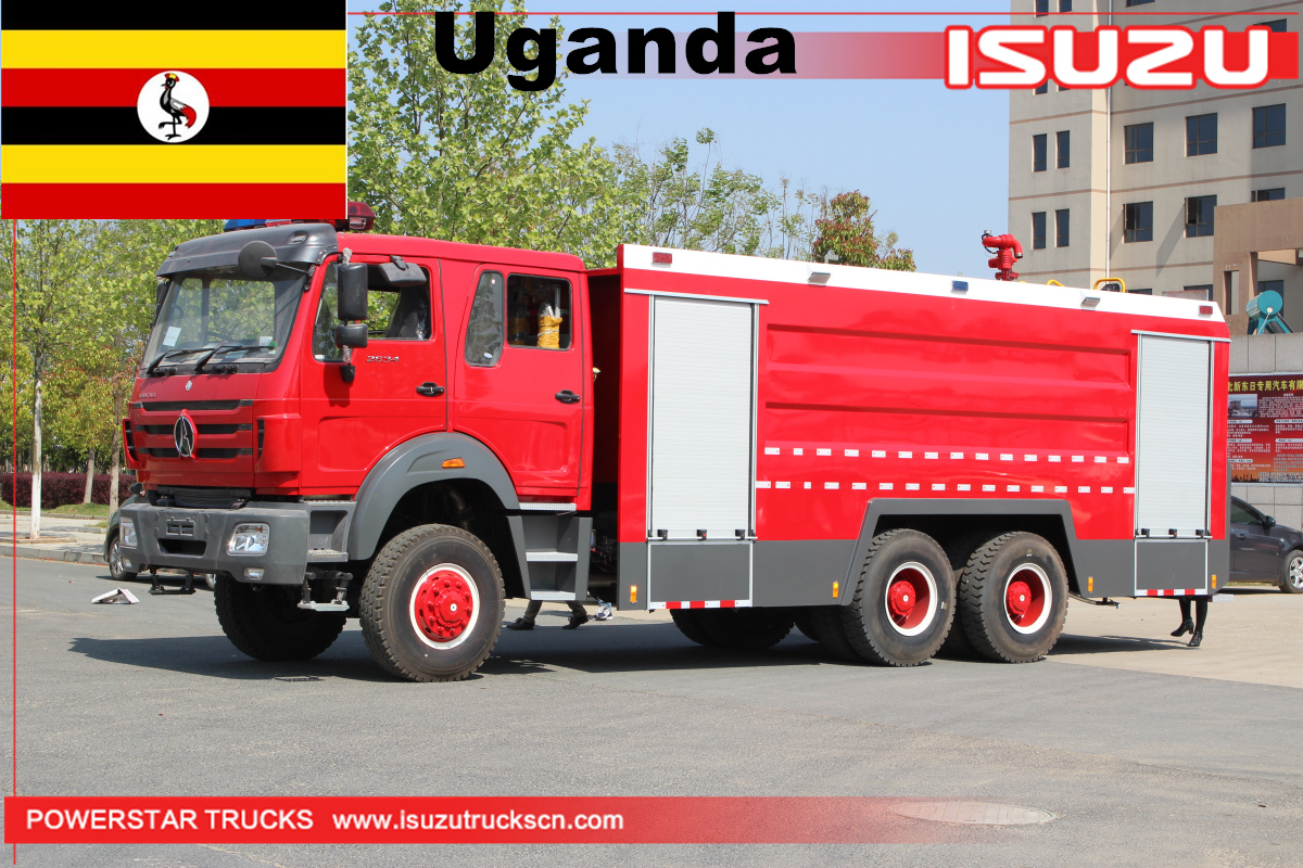 Uganda - 1 Unit of Beiben Water Foam Fire trucks