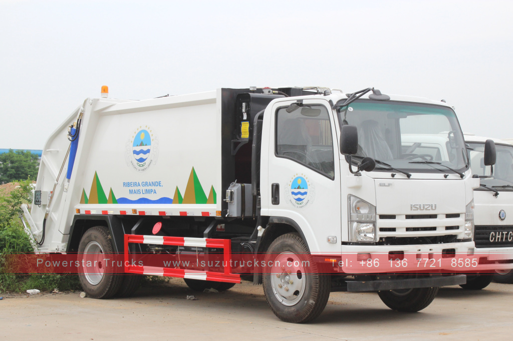 Philippines 8cbm Rear loaded garbage truck Isuzu for sale