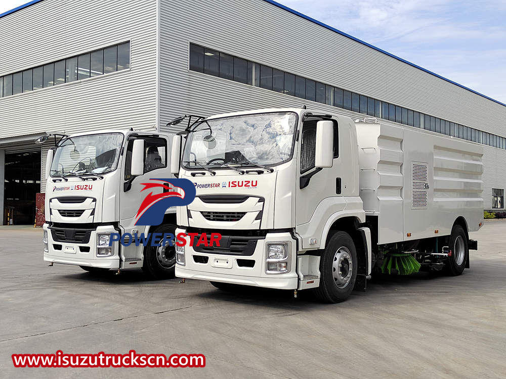 The structure and working principle of Isuzu road sweeper