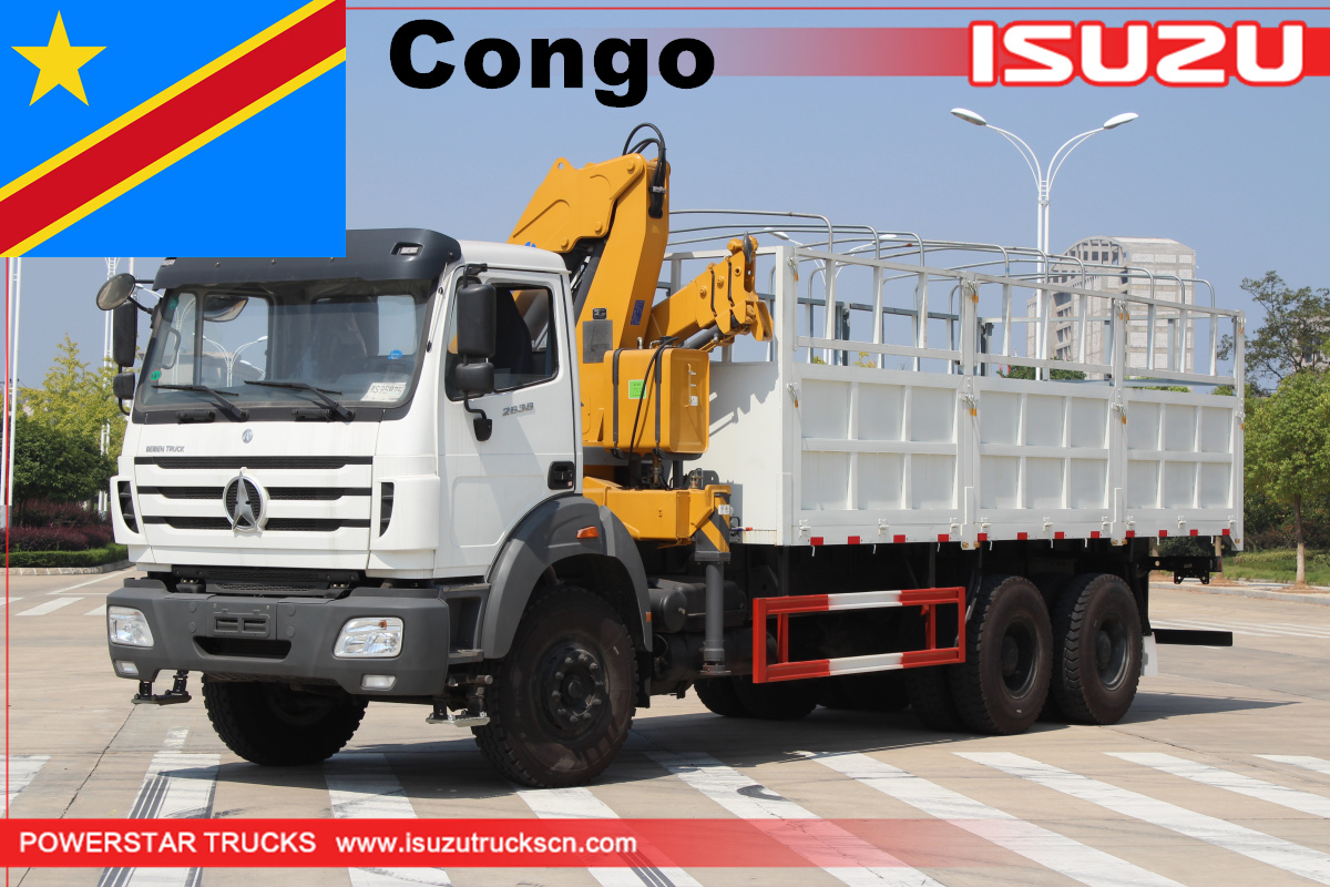 Congo - 1 Unit of Beiben Lorry Truck with XCMG crane