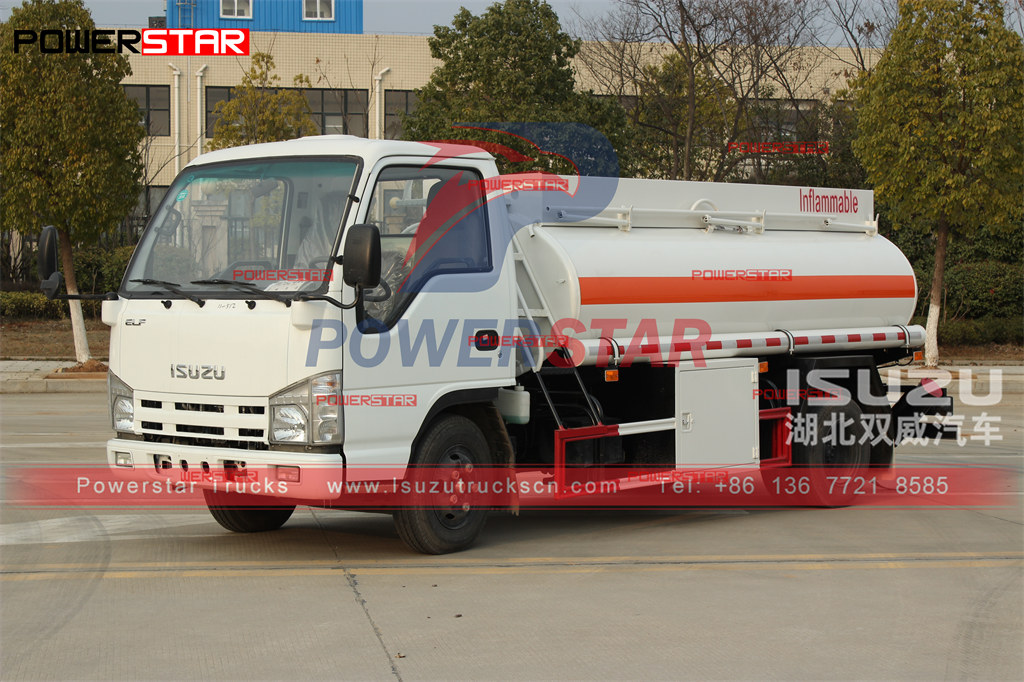 ISUZU mini 3000L fuel tanker oil bowser truck export to Myanmar Yangon