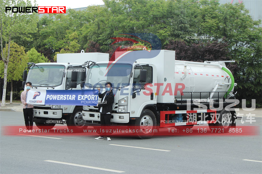 ISUZU 6000L vacuum suction truck with Italy MORO PM70A pump export Philippines