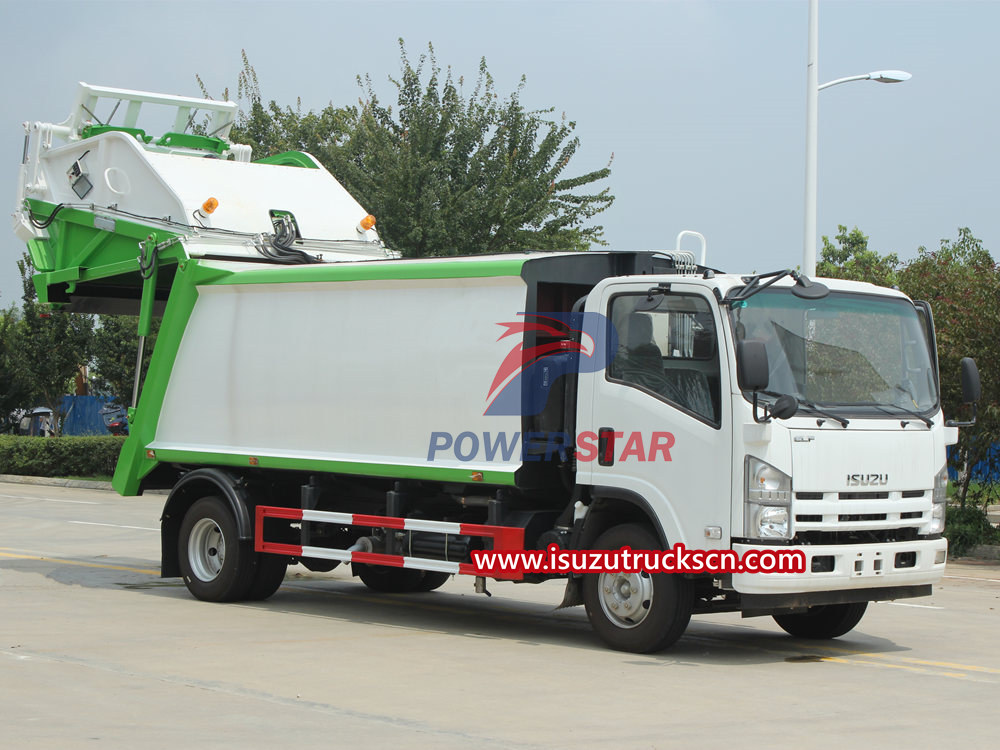 How to set the PLC control system for Isuzu garbage compactor vehicle?