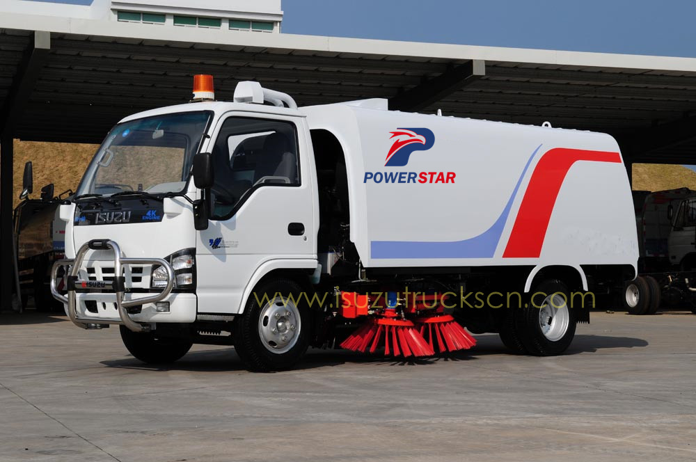 Africa market Isuzu brand street cleaner sweeper and cleaning truck