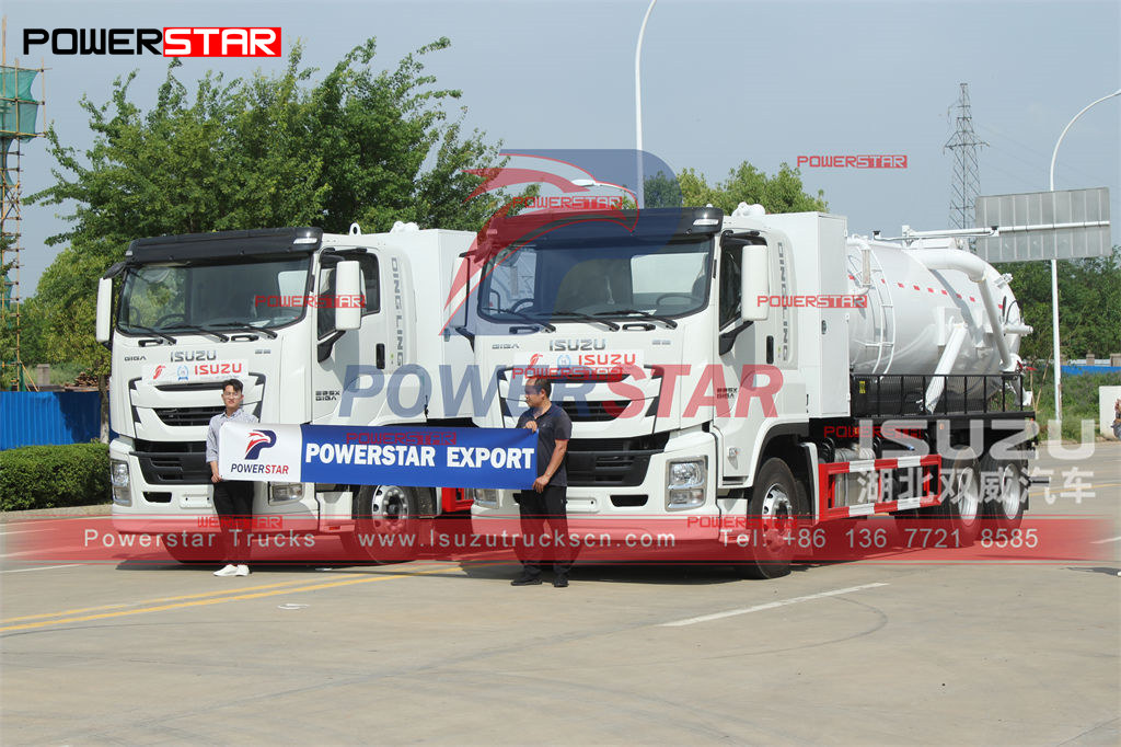 ISUZU GIGA 12000L Vacuum Truck with MORO PM110W pump export Philippines and Myanmar Yangon
