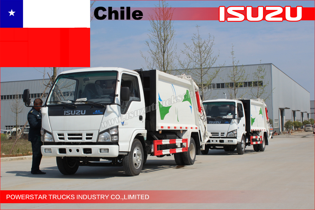 10units ISUZU Garbage Compactor Truck for Chile 