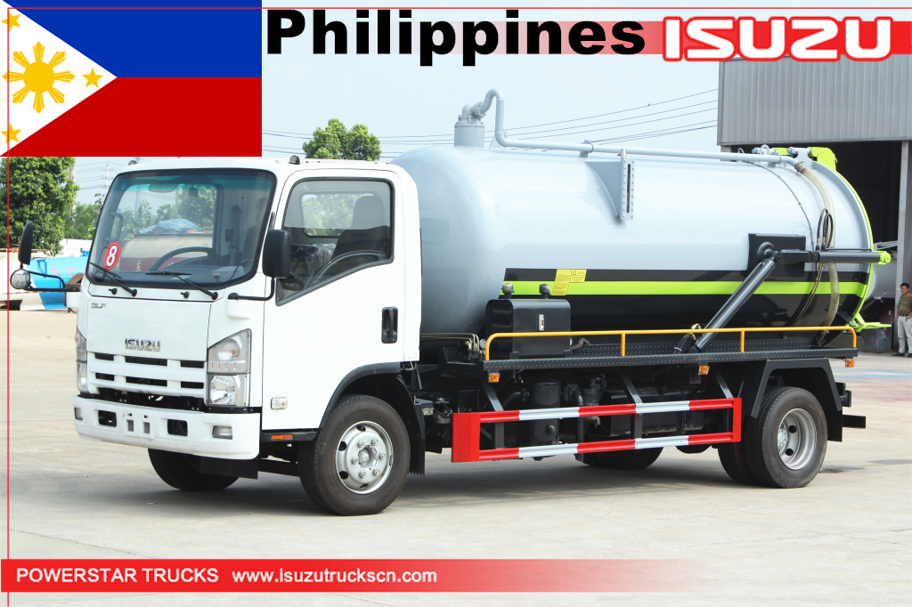 Philippines- 3 units ISUZU NPR Sewage Suction Vacuum Truck