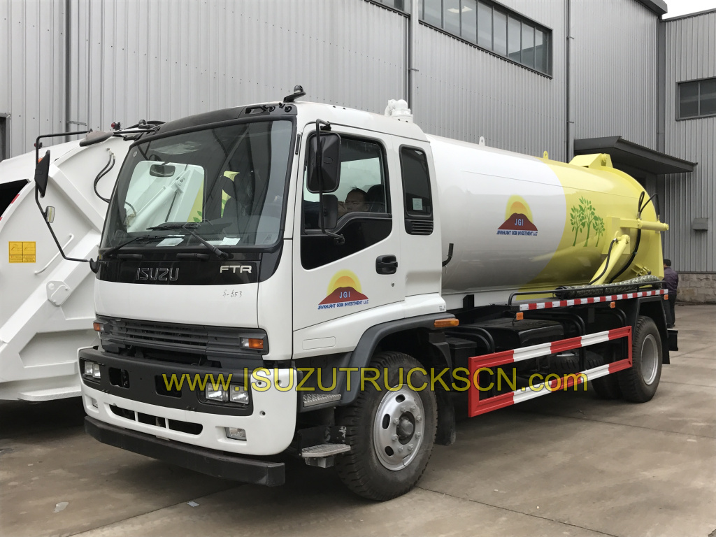 12,000L Sewage Suction Truck Isuzu Vacuum Trucks 