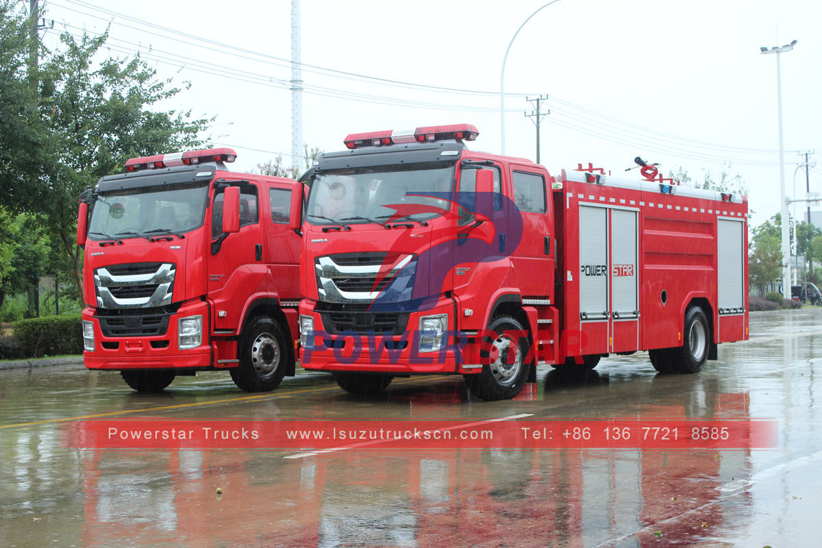 ISUZU GIGA 6 wheeler fire trucks exported to Philippines