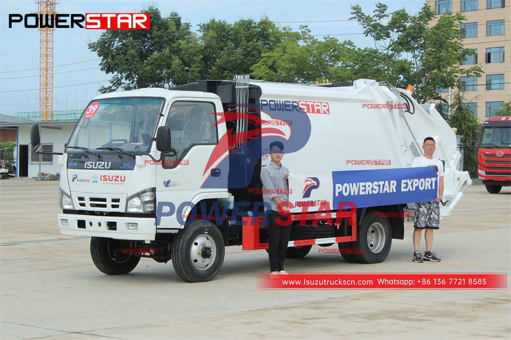 Philippines - ISUZU 600P 4×4 AWD 6CBM garbage compactor truck exported to Philippines