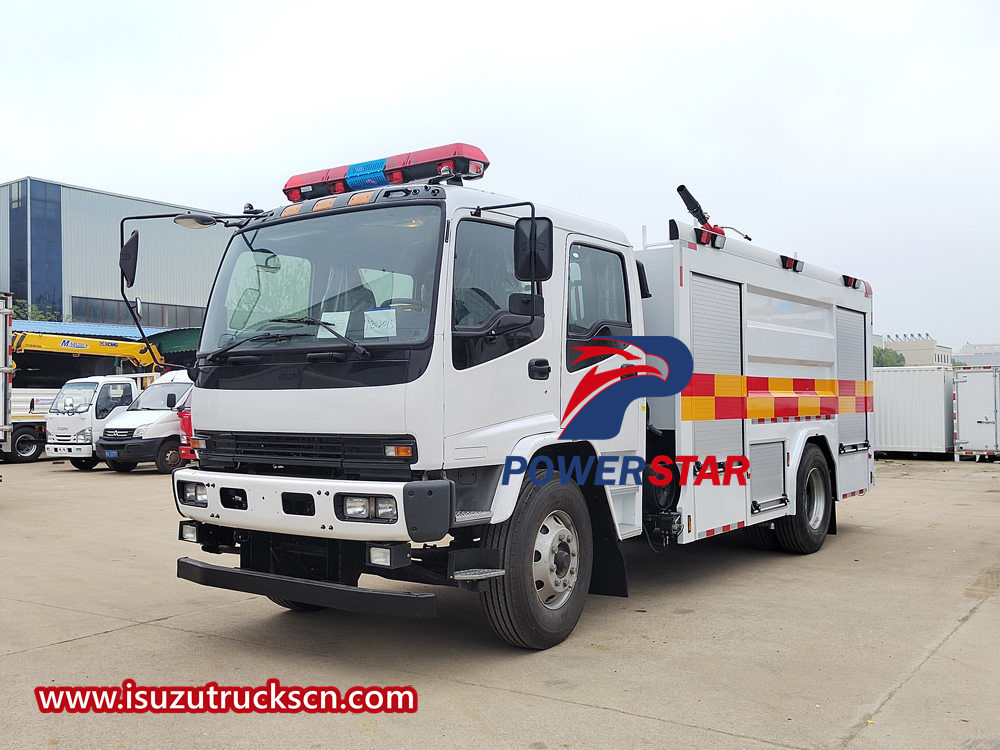 The structure and working principle of Isuzu fire truck