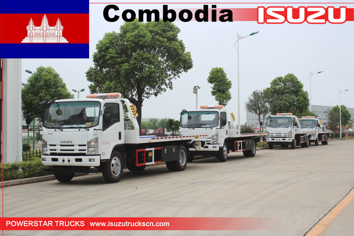 Combodia - 4 Units of Towing Wrecker Truck Isuzu