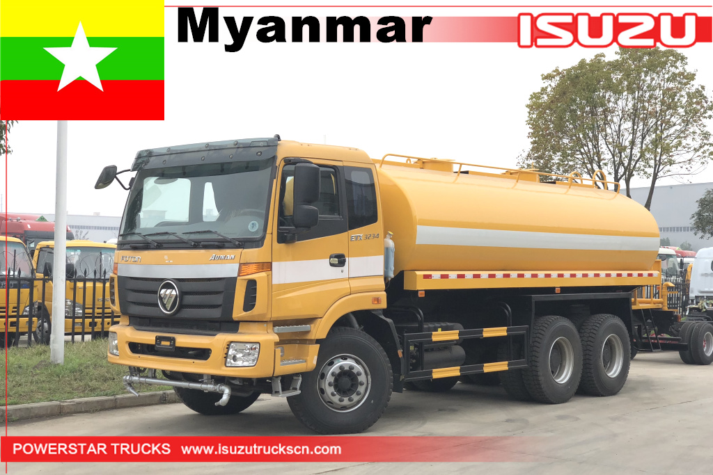 Myanmar - 4 units of FOTON Water Bowser Trucks