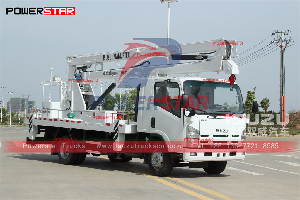 ISUZU ELF 16m aerial working platform truck operation guidance export to Philippines Cebu