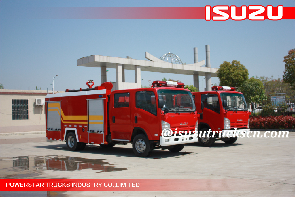 3500L ELF ISUZU Water Foam Fire Fighting Trucks