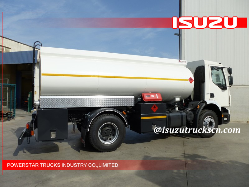 10000L FTR FVR Oil Tank Truck 4x2 Isuzu Liquid Tanker For Gas Stations