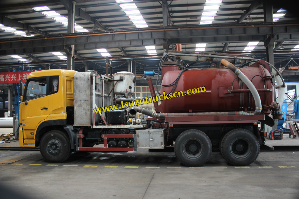 15000Liter Algeria Isuzu 6x4 Combined Sewer Jetting Vacuum Truck